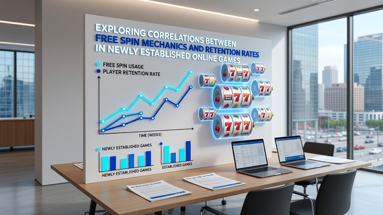 Chart showing retention rate improvements linked to specific free spin features